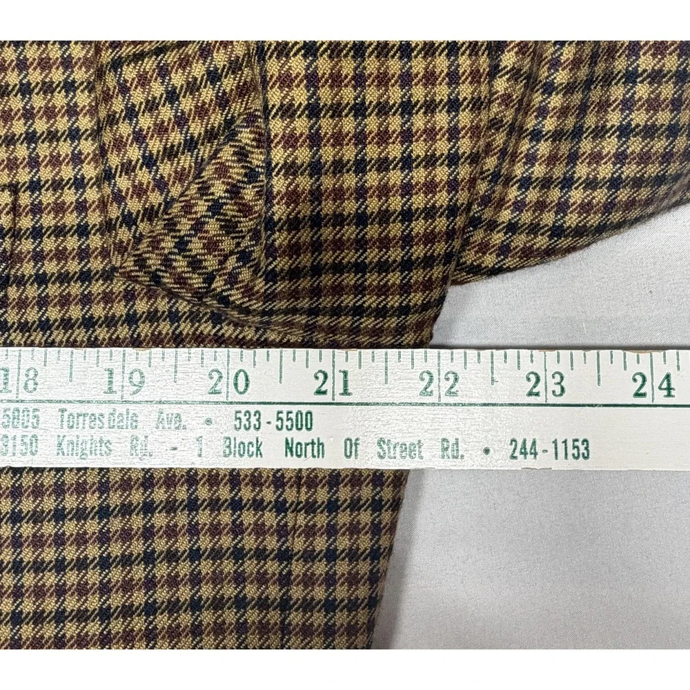 Sulka 100% Cashmere Sport Coat 52R Made in Italy, Brown Houndstooth, Double Vent